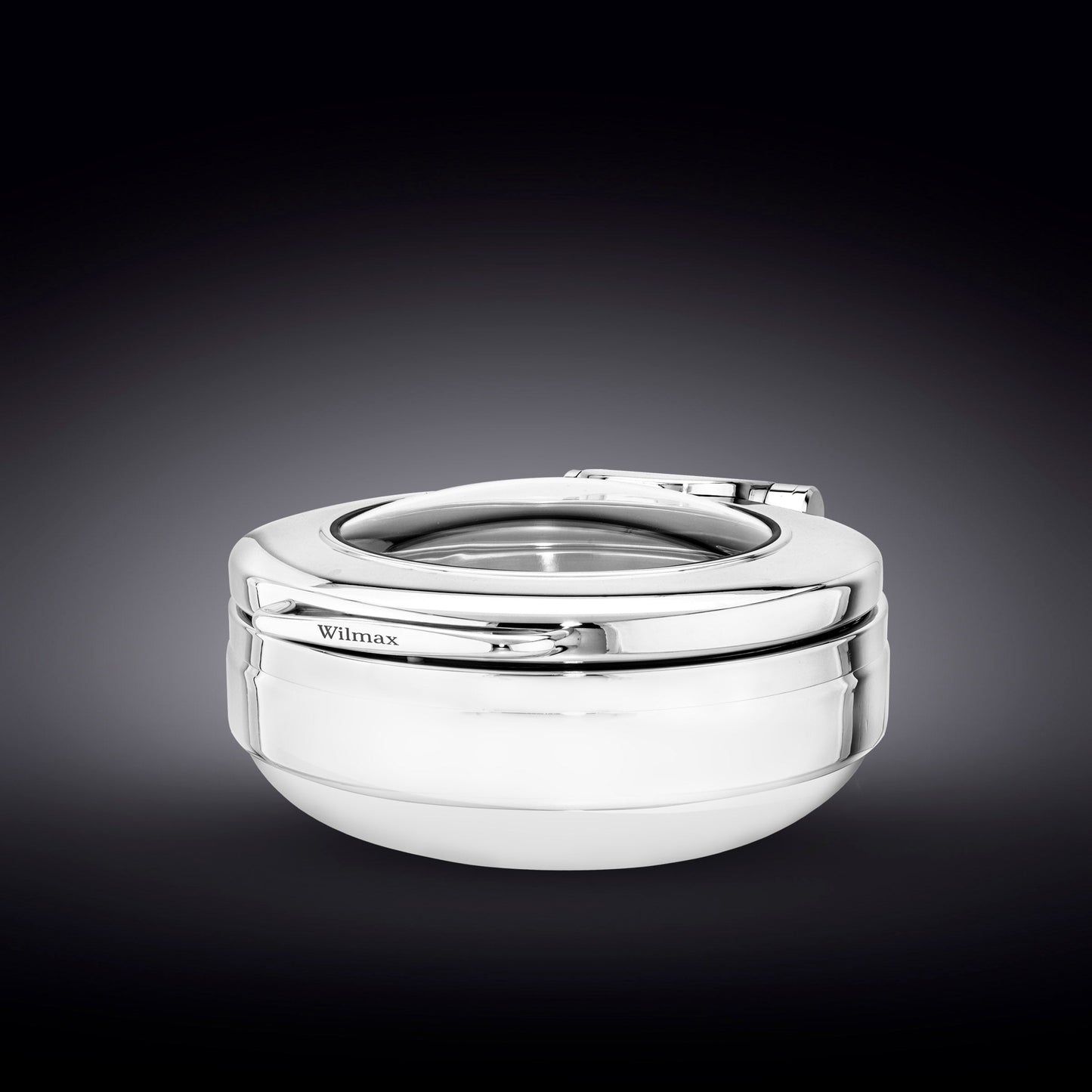 GLASS LID ROUND CHAFER 18" inch X 15" inch X 8" inch | 46 X 38 X 20 CM 135 FL OZ | 4 L