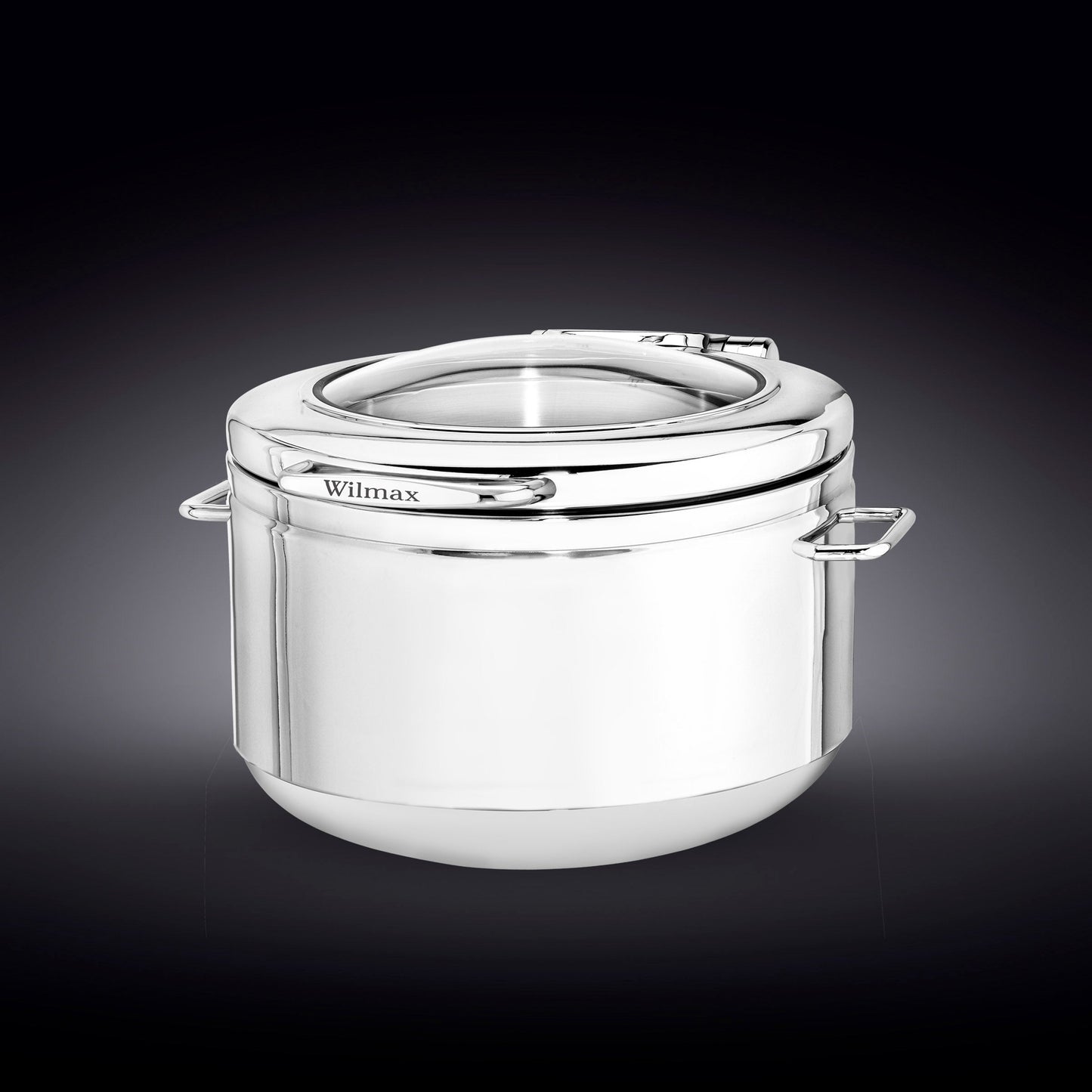 GLASS LID ROUND CHAFER 18" inch X 16.25" inch X 10" inch | 46 X 41.5 X 25.5 CM 300 FL OZ | 9 L